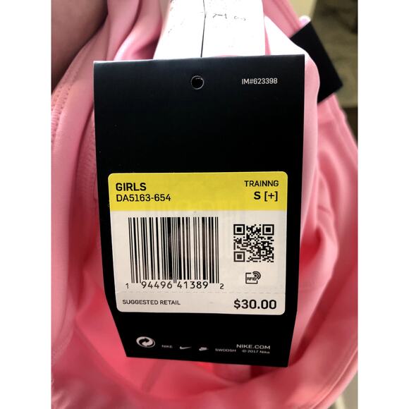 New Nike Tight Fit Dry Fit Girls Training Leggings Size S PInk - Picture 8 of 12